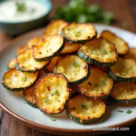 Crunchy Baked Zucchini Ranch Parmesan Chips Easy Recipe