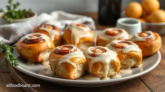 Bake Breakfast Sausages in Cinnamon Rolls