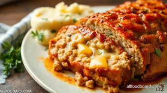 Bake Chicken Meatloaf with Ham & Cheese