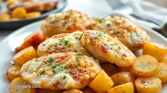 Bake Garlic Parmesan Chicken with Potatoes