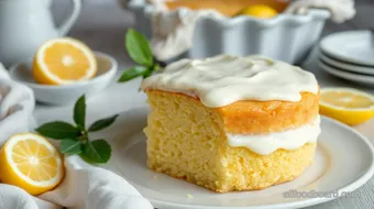 Bake Lemon Cake with Creamy Frosting