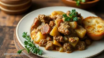 Bake Meat and Potatoes - Comforting Casserole