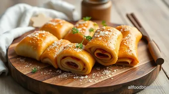 Bake Puff Pastry Salami Cheese Rolls