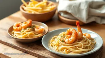 Fried Shrimp Creamy Pasta Delight