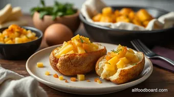 Baked Potatoes with Cheddar Cheese Delight