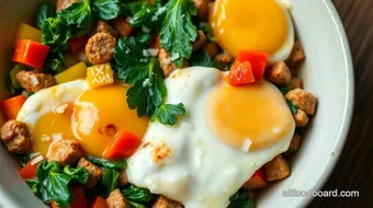 Cook Sausage Bowl with Eggs & Veggies