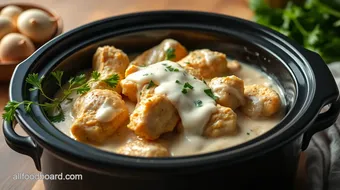 Crockpot Chicken with Creamy Ranch Sauce