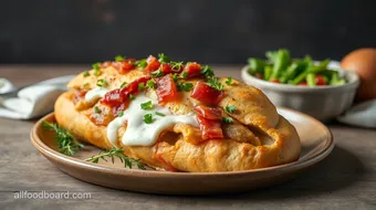 Bake Chicken Stuffed Bread with Bacon & Ranch