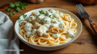 Cooked Chicken Pasta with Creamy Ranch Sauce