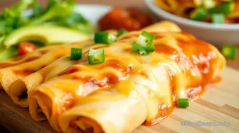 Easy Chicken Enchiladas with Cheesy Goodness recipe card