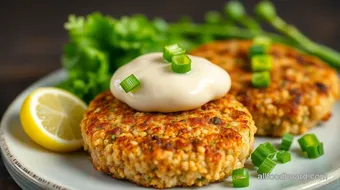 Fried Canned Salmon Flavorful Quinoa Cakes recipe card