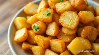 Fried Potatoes Crunchy Flavorful Snack