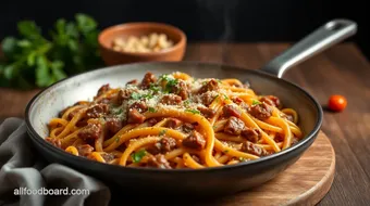 One-Pan Cheesy Beef Pasta Delight