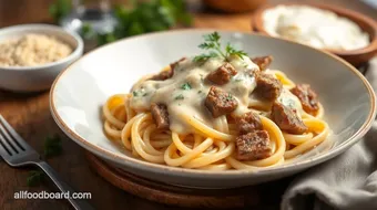 Sautéed Ribeye Pasta with Creamy Sauce