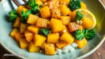 Stir-Fry Kabocha Squash with Garlic Goodness