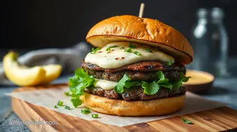 Grilled Beef Burger with Roasted Garlic Aioli