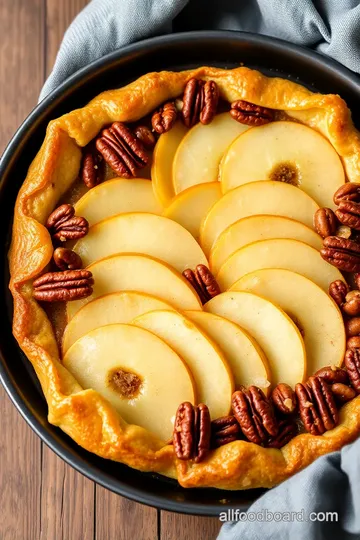 Apple and Pecan Danish Pastry Tart presentation