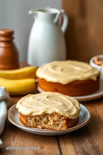 Banana Pecan Caramel Layer Cake steps