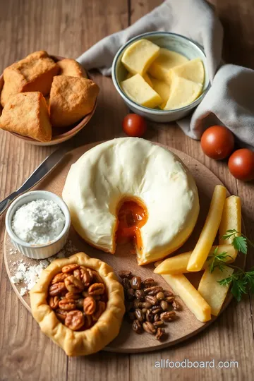 Baked Brie in Puff Pastry with Honey and Fig ingredients