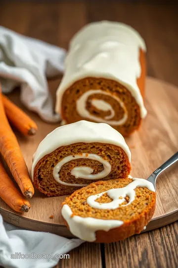 Carrot Cake Roll with Cream Cheese Frosting presentation