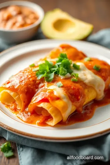 Cheesy Enchiladas with Cream of Mushroom Soup and Wolf Chile presentation