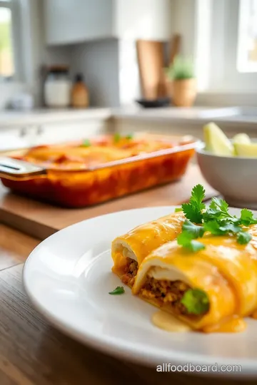 Cheesy Enchiladas with Cream of Mushroom Soup and Wolf Chile steps