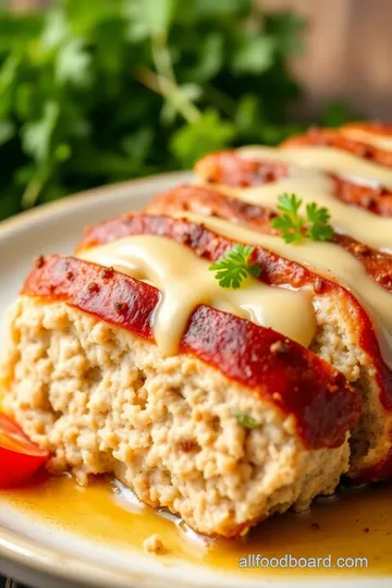 Chicken Cordon Bleu Meatloaf Marinara presentation