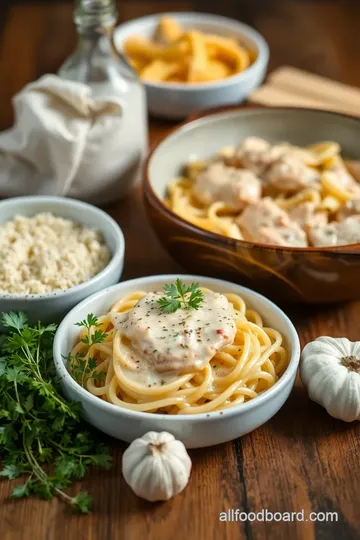 Garlic Parmesan Chicken Pasta Bake ingredients