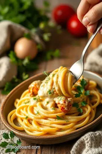 Garlic Parmesan Chicken Pasta Bake presentation