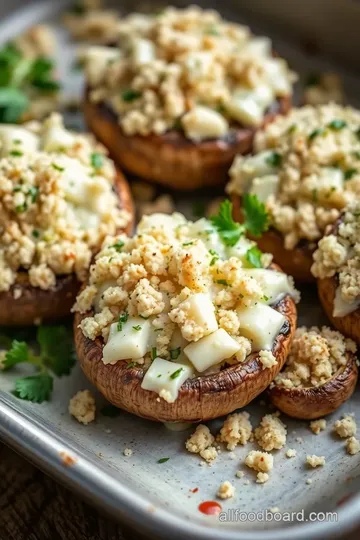 Just a Little Bite Stuffed Mushrooms presentation