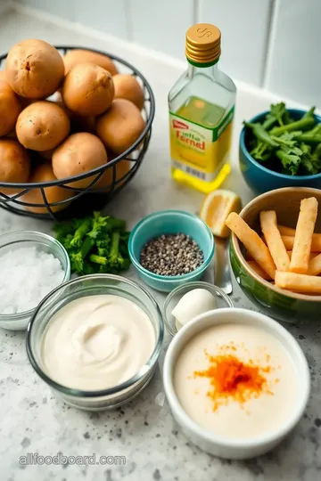 Crispy Hot Fries with Spicy Garlic Aioli ingredients