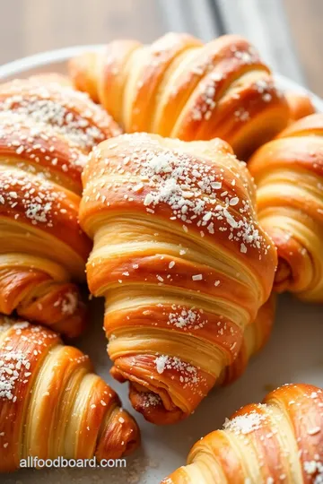 Classic Swiss Gipfeli (Croissants) presentation