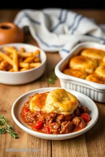 Sloppy Joe Biscuit Casserole presentation