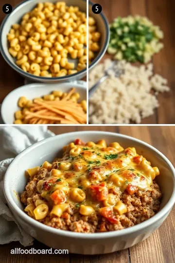 Mac and Cheese Meatloaf Casserole steps