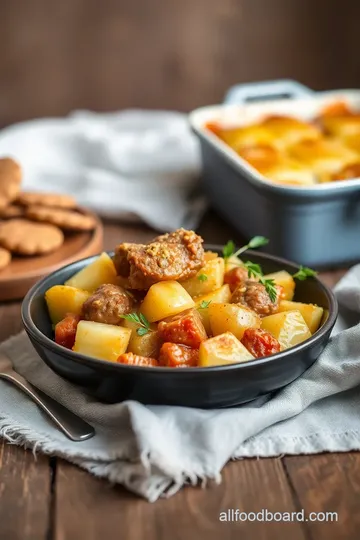 Hearty Meat and Potato Casserole presentation