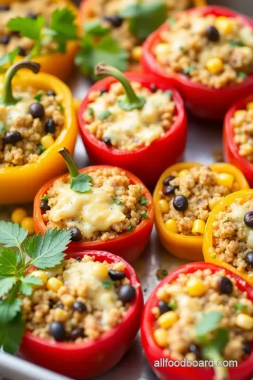 Mini Savory Stuffed Peppers presentation