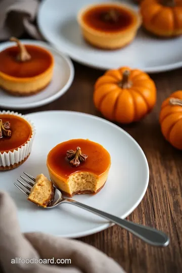 Mini Pumpkin Cheesecake Bites presentation