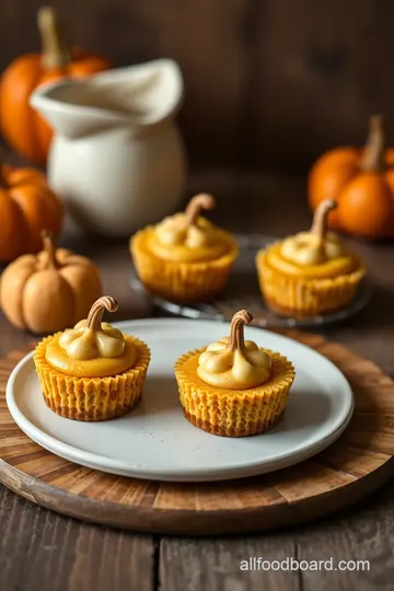 Mini Pumpkin Cheesecake Bites Treats presentation