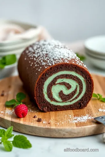 Mint Chocolate Roll Cake steps