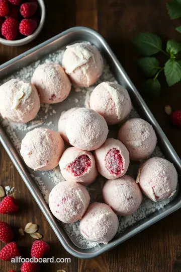 Raspberry Almond Snowballs steps