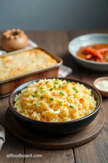 Baked Rice with French Onion Essence presentation