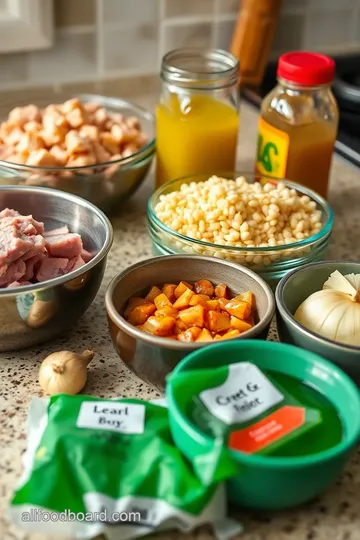 Medieval Barley and Lamb Pottage ingredients