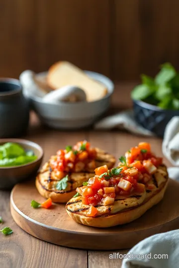 Grilled Chicken Bruschetta Delight presentation