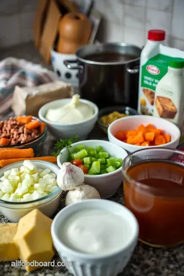 Cheeseburger Soup: Comfort in a Bowl ingredients