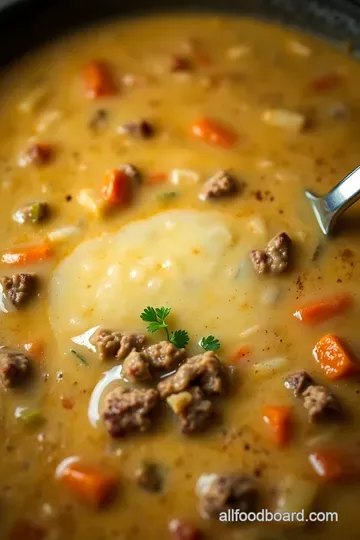Cheeseburger Soup: Comfort in a Bowl presentation