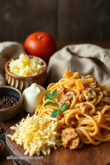 Cheesy Burger Pasta Delight ingredients