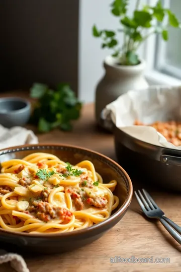 Cheesy Burger Pasta Delight steps