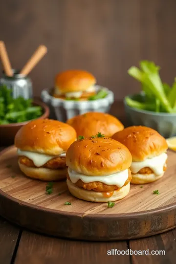 Cheesy Chicken Bacon Ranch Sliders presentation