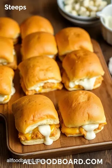 Cheesy Chicken Bacon Ranch Sliders steps