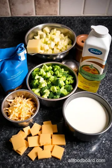 Cheesy Comfort: Broccoli Cheddar Soup ingredients